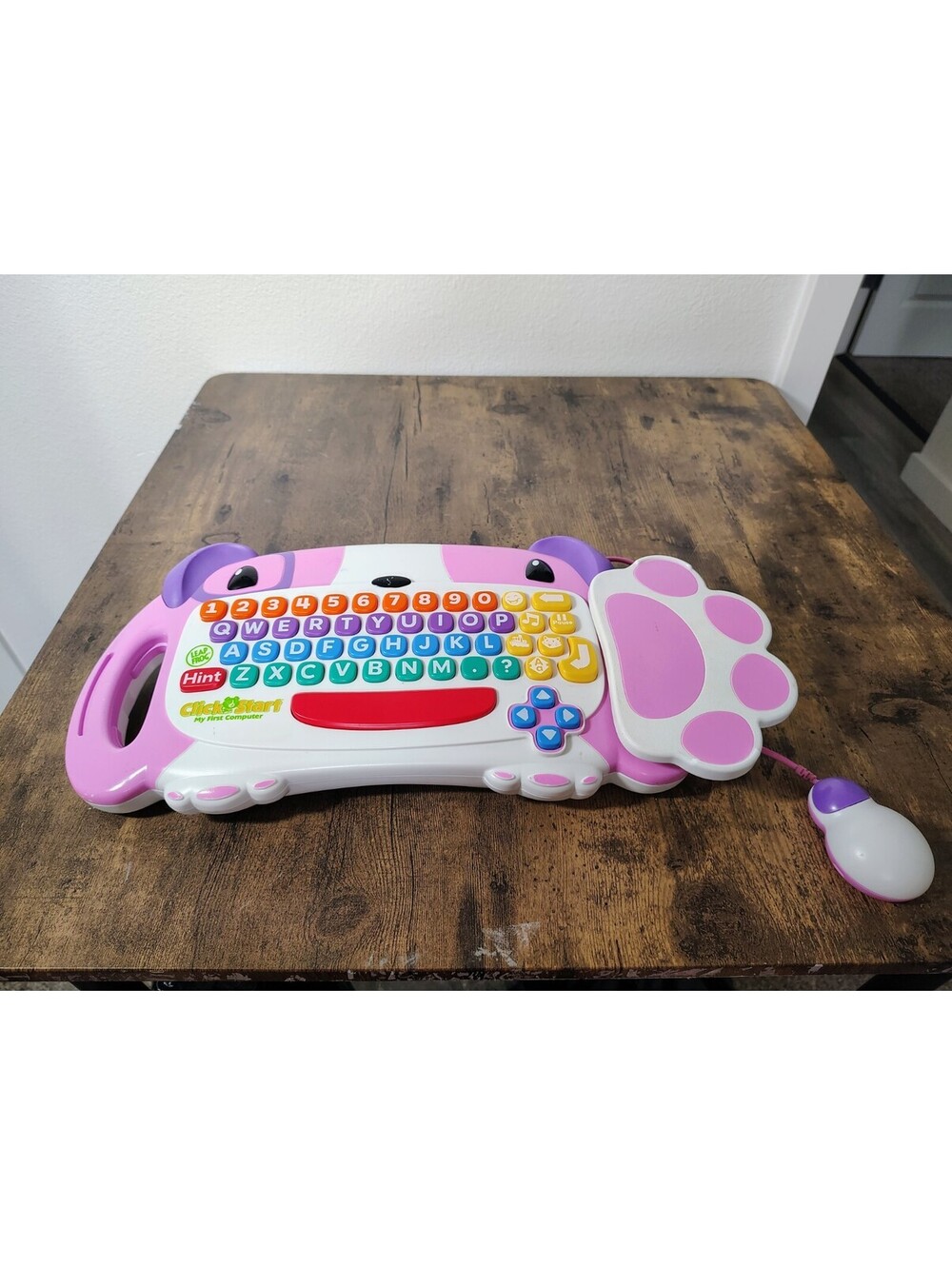 LeapFrog ClickStart My First Computer Pink Wireless Keyboard Toy - Untested